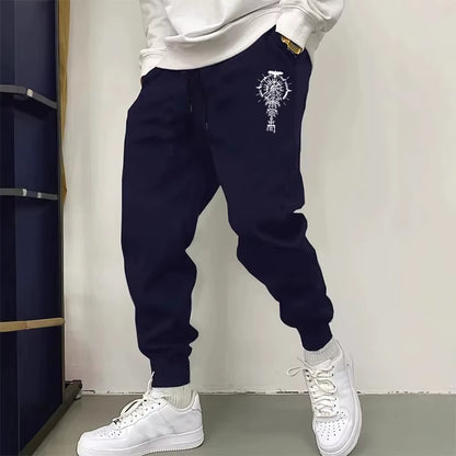 New Arrival Men Sweatpants High Grade Fall Winter Daily Casual Sports Jogger Pants Gym Male Raven Print Trousers Men'S Clothes