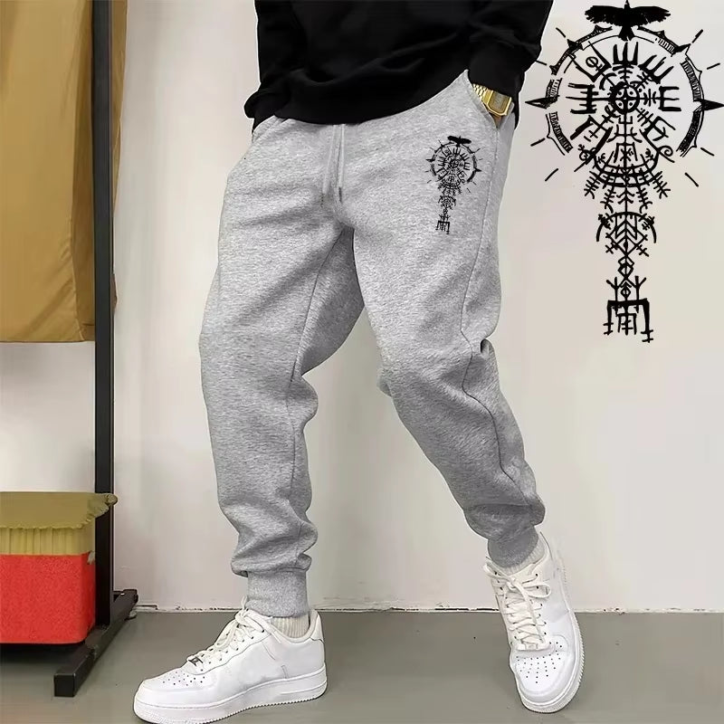 New Arrival Men Sweatpants High Grade Fall Winter Daily Casual Sports Jogger Pants Gym Male Raven Print Trousers Men'S Clothes
