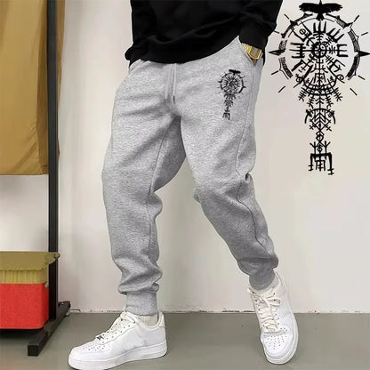 New Arrival Men Sweatpants High Grade Fall Winter Daily Casual Sports Jogger Pants Gym Male Raven Print Trousers Men'S Clothes