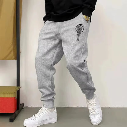 New Arrival Men Sweatpants High Grade Fall Winter Daily Casual Sports Jogger Pants Gym Male Raven Print Trousers Men'S Clothes